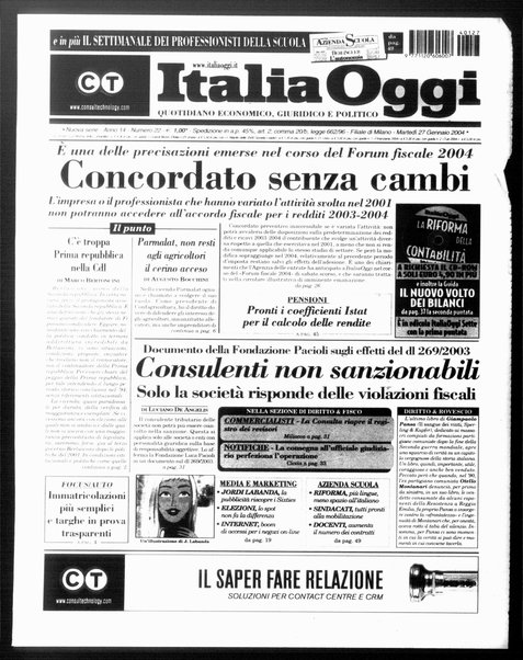 Italia oggi : quotidiano di economia finanza e politica